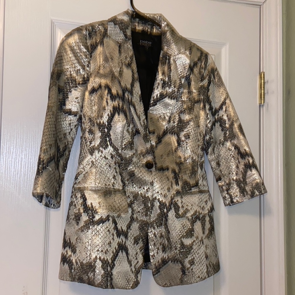 snakeskin fitting blazer